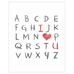 Love Alphabet Drawstring Bag (small) by Valentinaart