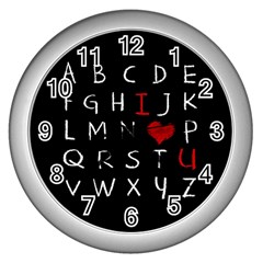 Love Alphabet Wall Clocks (silver)  by Valentinaart