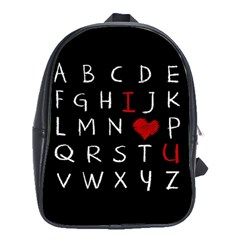 Love Alphabet School Bag (large) by Valentinaart