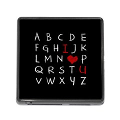 Love Alphabet Memory Card Reader (square) by Valentinaart