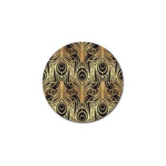 Gold, Black,peacock Pattern,art Nouveau,vintage,belle Epoque,chic,elegant,peacock Feather,beautiful Golf Ball Marker (10 Pack) by NouveauDesign