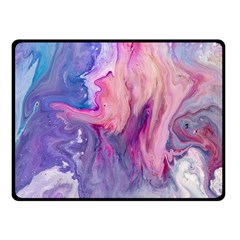 Marbled,ultraviolet,violet,purple,pink,blue,white,stone,marble,modern,trendy,beautiful Double Sided Fleece Blanket (small)  by NouveauDesign