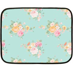 Mint,shabby Chic,floral,pink,vintage,girly,cute Fleece Blanket (mini) by NouveauDesign