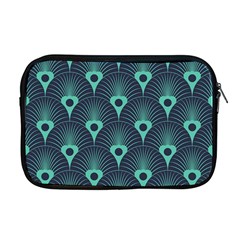 Blue,teal,peacock Pattern,art Deco Apple Macbook Pro 17  Zipper Case