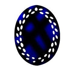 Abstract Plaid Ornament (Oval Filigree)