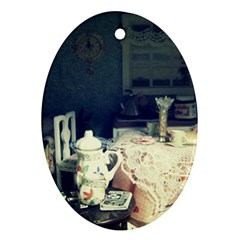 Abandonded Dollhouse Oval Ornament (two Sides)