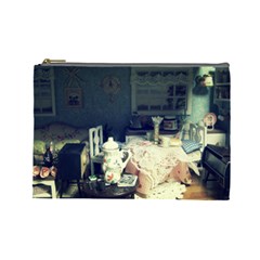 Abandonded Dollhouse Cosmetic Bag (large)  by snowwhitegirl