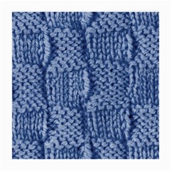 Knitted Wool Square Blue Medium Glasses Cloth (2-side)