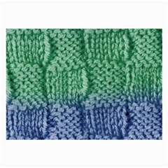 Knitted Wool Square Blue Green Large Glasses Cloth