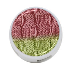 Knitted Wool Square Pink Green 4-port Usb Hub (two Sides)  by snowwhitegirl