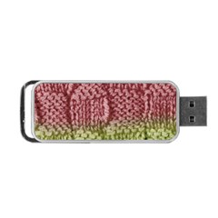 Knitted Wool Square Pink Green Portable Usb Flash (two Sides) by snowwhitegirl