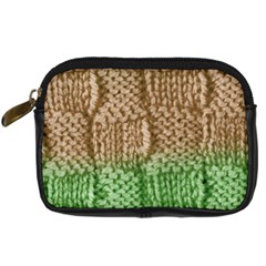 Knitted Wool Square Beige Green Digital Camera Cases by snowwhitegirl