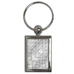 Silver Grid Pattern Key Chains (rectangle)  by dflcprints