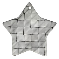 Silver Grid Pattern Star Ornament (two Sides) by dflcprints