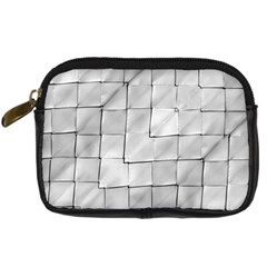 Silver Grid Pattern Digital Camera Cases by dflcprints