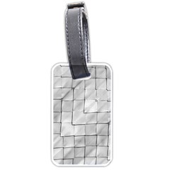 Silver Grid Pattern Luggage Tags (one Side)  by dflcprints