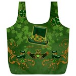 Happy st. patrick s day with clover Full Print Recycle Bags (L)  Front