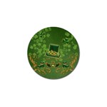 Happy st. patrick s day with clover Golf Ball Marker Front