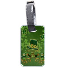 Happy St  Patrick s Day With Clover Luggage Tags (two Sides) by FantasyWorld7