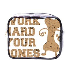 Work Hard Your Bones Mini Toiletries Bags by Melcu