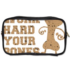 Work Hard Your Bones Toiletries Bags by Melcu