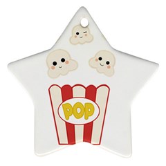Cute Kawaii Popcorn Star Ornament (two Sides) by Valentinaart
