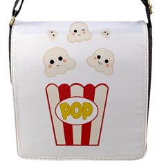 Cute Kawaii Popcorn Flap Messenger Bag (s) by Valentinaart