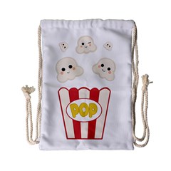 Cute Kawaii Popcorn Drawstring Bag (small) by Valentinaart