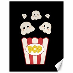 Cute Kawaii Popcorn Canvas 12  x 16  