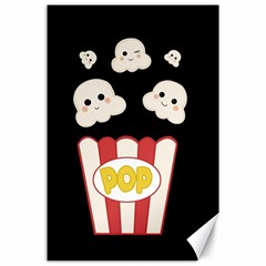 Cute Kawaii Popcorn Canvas 24  x 36 