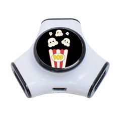 Cute Kawaii Popcorn 3-Port USB Hub