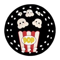 Cute Kawaii Popcorn Round Filigree Ornament (Two Sides)