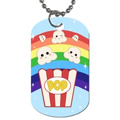 Cute Kawaii Popcorn Dog Tag (One Side)