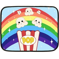 Cute Kawaii Popcorn Double Sided Fleece Blanket (Mini) 