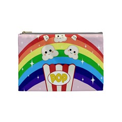 Cute Kawaii Popcorn Cosmetic Bag (medium)  by Valentinaart