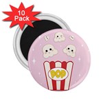 Cute Kawaii Popcorn 2.25  Magnets (10 pack)  Front