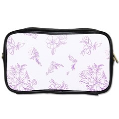 Beautiful,violet,floral,shabby Chic,pattern Toiletries Bags 2-side by NouveauDesign