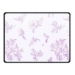 Beautiful,violet,floral,shabby Chic,pattern Double Sided Fleece Blanket (small)  by NouveauDesign