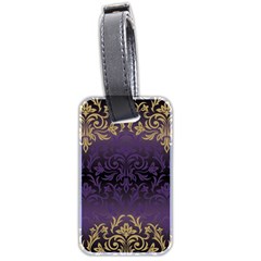 Art Nouveau,vintage,damask,gold,purple,antique,beautiful Luggage Tags (two Sides) by NouveauDesign