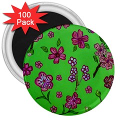 Visions Of Pink 3  Magnets (100 Pack)