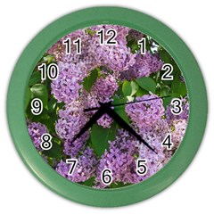 Lilacs 2 Color Wall Clocks by dawnsiegler