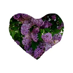 Lilacs 2 Standard 16  Premium Heart Shape Cushions