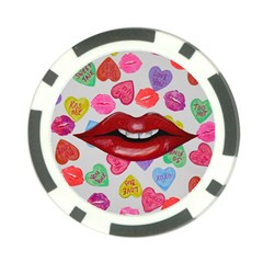 Aahhhh Candy Poker Chip Card Guard by dawnsiegler