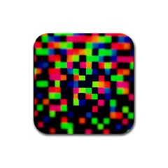 Squares Rubber Square Coaster (4 Pack) 