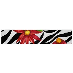 Floral Zebra Print Small Flano Scarf