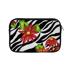 Floral Zebra Print Apple Macbook Pro 13  Zipper Case