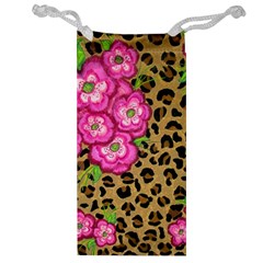 Floral Leopard Print Jewelry Bag by dawnsiegler