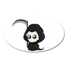 Cute Grim Reaper Oval Magnet by Valentinaart