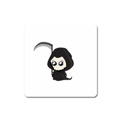 Cute Grim Reaper Square Magnet by Valentinaart