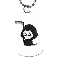 Cute Grim Reaper Dog Tag (two Sides) by Valentinaart